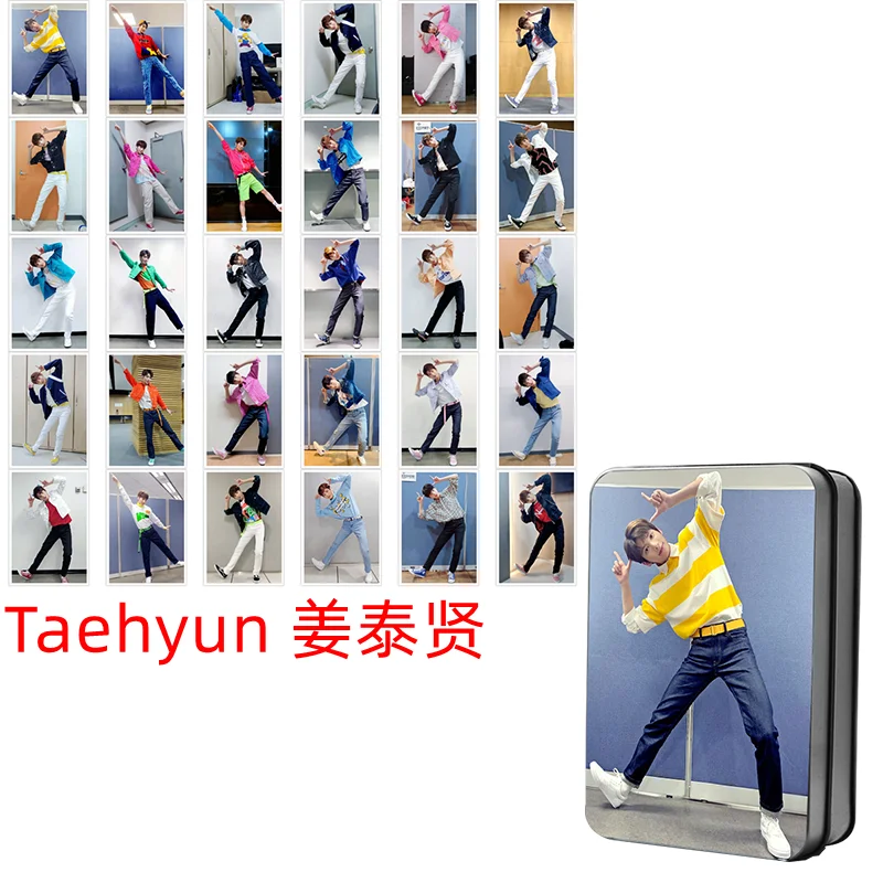 Kpop TXT Beomgyu Hueningkai Soobin Taehyun Yeonjun фотография Поляроида Lomo карты завтра X вместе вентиляторы подарки металлический ящик 30 шт./кор