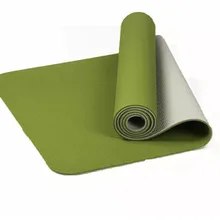 Напольные 6 мм TPE Нескользящие, для йоги коврики безвкусные Пилатес мат толстый двойной цвет домашний тренажерный зал упражнения спортивные подкладки для бодибилдинга