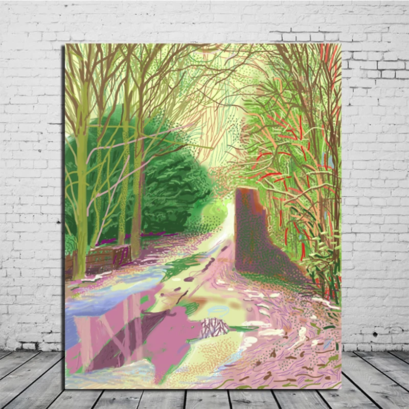 

David Hockney Spring Wall Art Canvas Painting Posters Prints Modern Painting Wall Picture For Living Room Home Decor Artwork HD