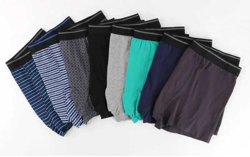 6 peças meninos multipack listrado esporte boxers