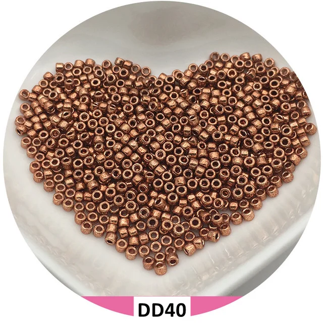 600Pcs 2mm Miyuki Delica Beads Japan Bronze Glass Beads Bohemia Style Metallic Seedbeads For DIY Jewelry Making Bracele Earring DD40 Coffee