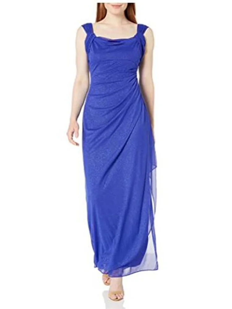 『Cheap!!!』- Sheath Chiffon Sleeveless Mother Of Wedding Dress Women's
Evening Dresses Off-Shoulder Pleats The Bride Gowns