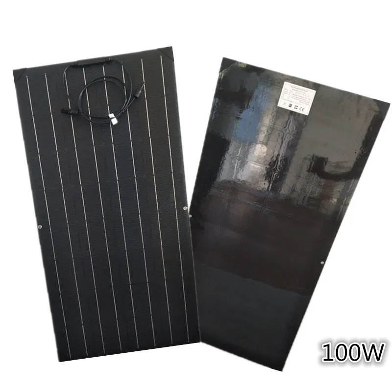 

Heigh efficiency ETFE layer Solar Panel 100w Mono Flexible solar cell Panel 100watt flexible solar panel price for sale
