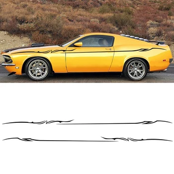 

Car Side Stickers Pattern Waistline Stripe Sticker Racing Sports Decal Auto Vinyl Film Stickers Universal Car Accessories