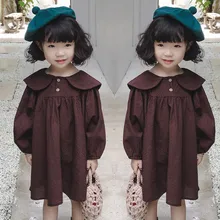 Осеннее платье г., милые платья принцессы с длинными рукавами для девочек, детская одежда костюм для детей 2, 3, 4, 5, 6, 7 лет