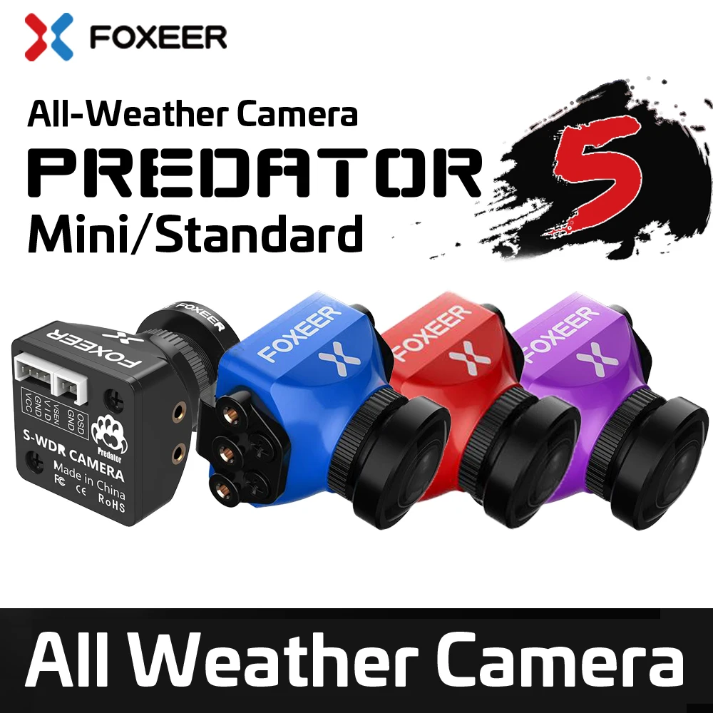 Foxeer Хищник V4 FPV Камера быстроходный беспилотный Радиоуправляемый летательный