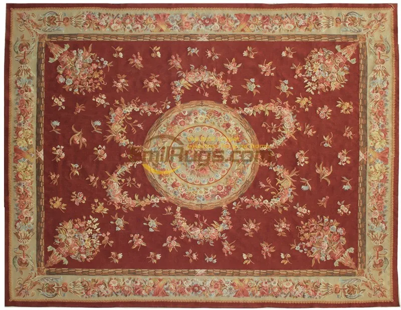 Французские ковры aubusson в Гостиная прямоугольник импортируется из чистой ручной Спальня прикроватная gc88aubyg2