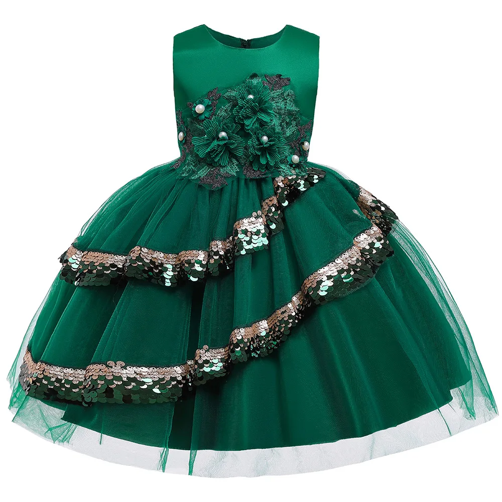 Детские платья г. Летнее стильное платье для маленьких девочек детская одежда для девочек Одежда для маленьких девочек платье для девочек - Цвет: Зеленый