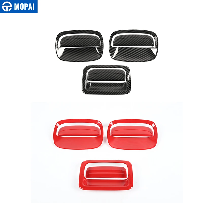 MOPAI Car Stickers for Suzuki Jimny JB74 Car Side Door Rear Tail Door Handle Decoration Cover for Suzuki Jimny 2019+ Accessories