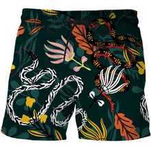 

Men's swimming trunks, animal snake series, 3d printed shorts, street quick-drying pants, fashion men's and women's casual pants