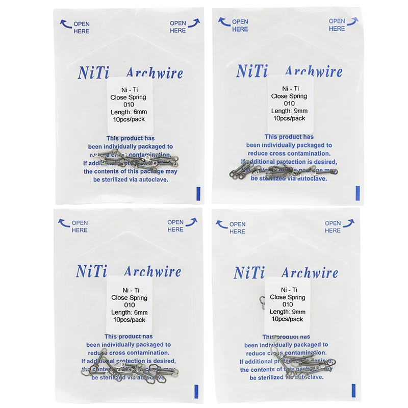 

10 pcs Dental Orthodontic Spring Teeth Tooth Orthodontic Torque Single Anterior Niti Open Close NITI Titanium Dental tools