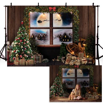 

Photography Background Christmas Tree Window Photo Backdrop Studio Portrait Background For Photo Studio Newborn Baby Photocall