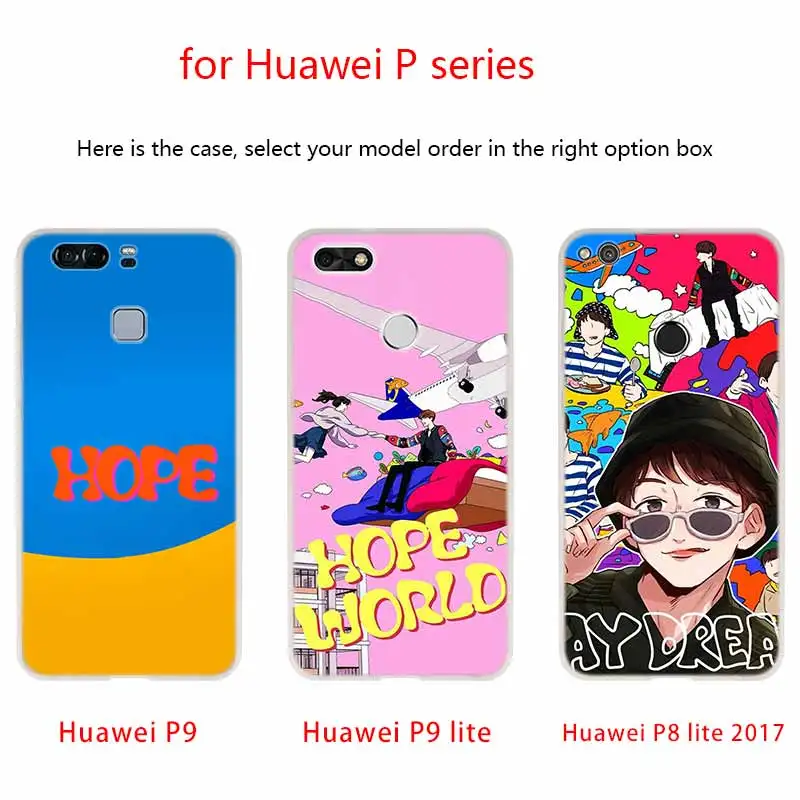 Чехол для телефона huawei P8 P9 Lite P10 P20 P30 Lite Plus Pro P Smart чехол мягкий чехол Bangtan Boys Hope World