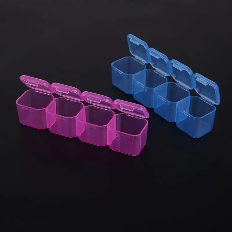28 слотов хранение для принадлежностей для дизайна ногтей коробка пластиковый держатель для ювелирных колец горный хрусталь алмаз органайзер для красок прозрачная коробка