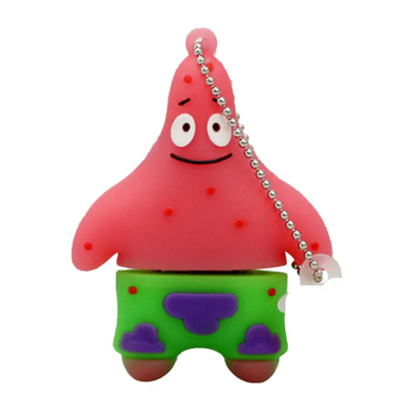 Pendrive Популярные мультяшная Губка Боб Usb флэш накопитель 256G Flash Memory Stick ГБ 4 8 16 карта
