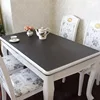 Black PVC Tablecloth D' waterproof Soft Glass Tablecloth Solid Color Waterproof Oil 1.0mm matte Home Decoration Table Cloth2022 ► Photo 3/6