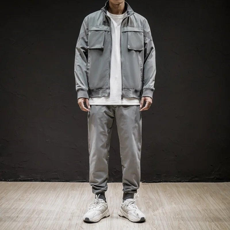 

2019 Autumn And Winter Hot Sales-MEN'S Sweater Set Japanese-style Loose-Fit Simple Handsome Versitile Fashion Leisure Suit Fashi