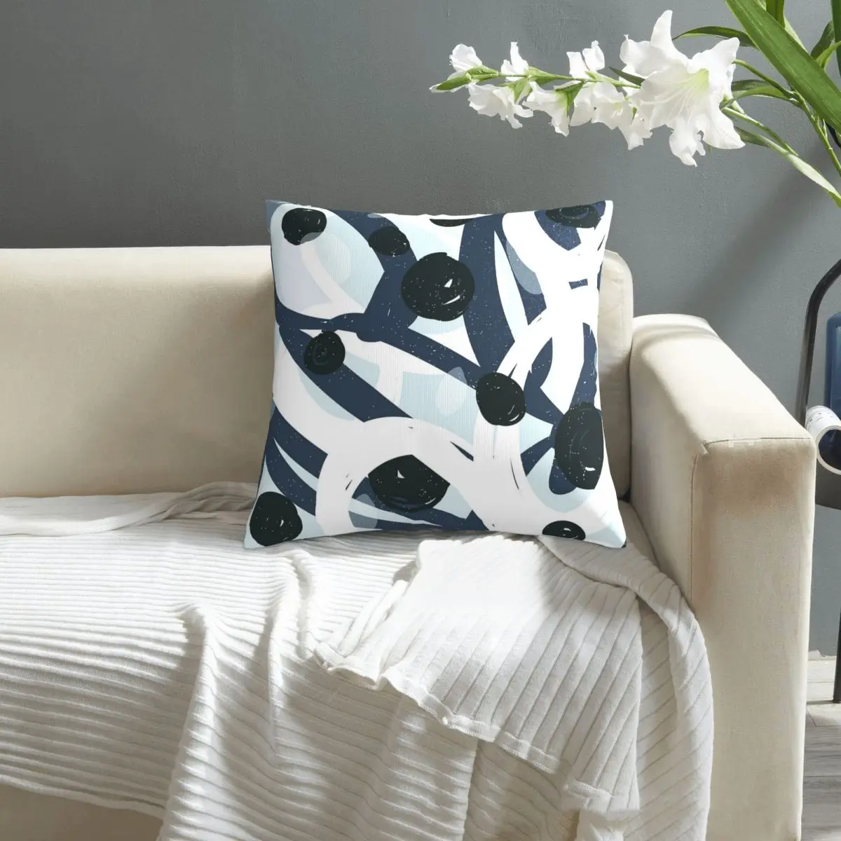 

Abstract Navy Colors Painting Seamless Pattern pillowcase printed cushion cover sofa waist pillow pillow cover
