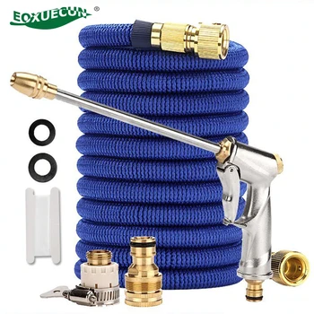 

HOT Magic Garden Hose Expandable Pressure Washer with Powerful Metal Water Gun High Pressure Power Washer Spray Nozzle Power Jet