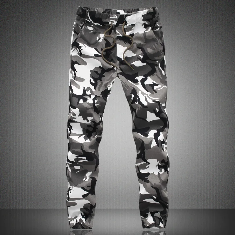 Sweatpants Camouflage Slacks Trousers Sport Baggy Drawstring Leggings Slim Pants for Men