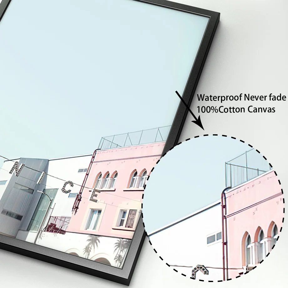 Beach Surf Girl Surfboards Van Palm Leaf Turtle Nordic Poster Wall Art Print Canvas Painting Wall Pictures For Living Room Decor