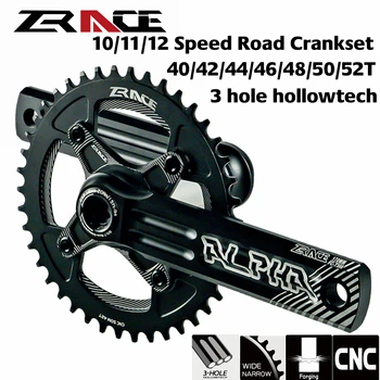 

ZRACE ALPHA 10 11 12 Speed Road Chainset crank,40/42/44/46/48/50/52T,170 / 172.5 / 175,for folding bike gravel-bikes Cyclo-Cross