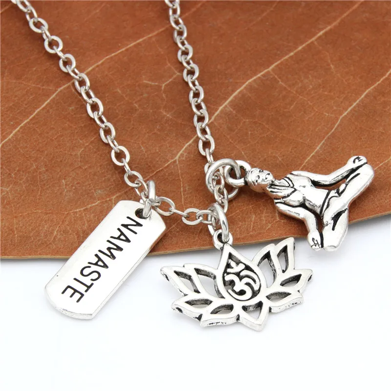 1 шт. подвеска в виде лотоса для йоги женские ожерелья ручной работы цветок Будды