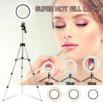 

Photography Selfie Ring Light 16/20/26cm LED Studio Camera Makeup Fill Lamp With Tripod Bracket for Youtube Video Live Stream