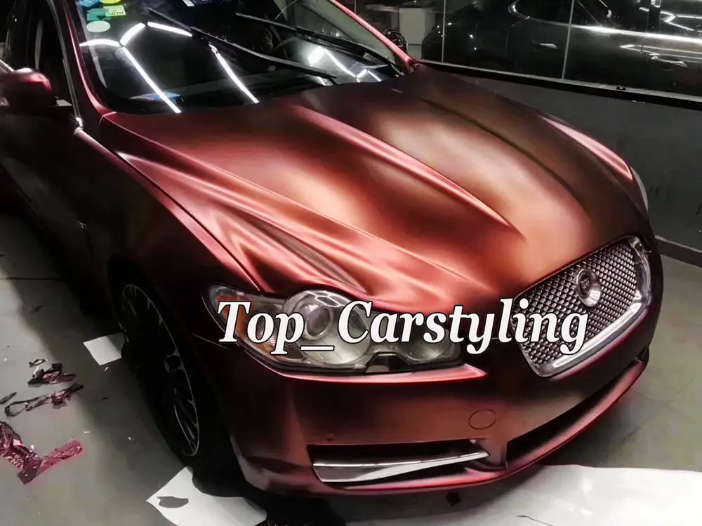 Wine Red Matte Metallic Vinyl Car Wrap Film