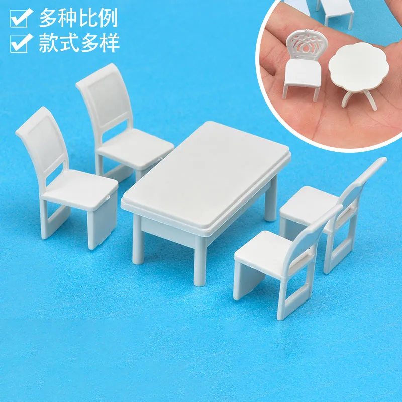 

1/25 1/50 1/75 1/100 Scale Architecture Model Furniture Dollhouse Table Chair Set Miniature Building Interior Construction Set