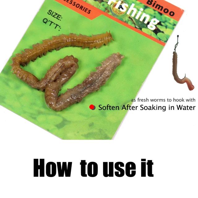 5 Bags Saltwater Freshwater Fishing Lures for Catfish Cod Dry Lugworm /  Sandworm Fishing Bait Sea Fishing