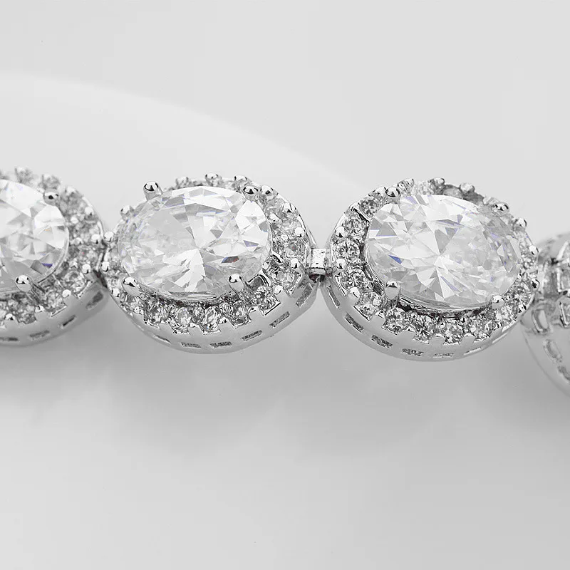 AIYANISHI Vintage 18K Gold Filled Lucky Oval Bracelet for Female Tennis Bracelets For Women Hip Hop Accessories Wedding Jewelry