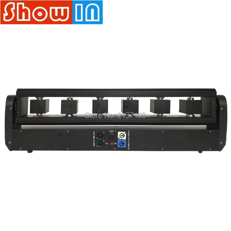 6 головок 500 МВт СВЕТОДИОДНЫЙ ПОВОРОТНЫЙ лазерный светильник красный RGB DMX512 Luz DJ