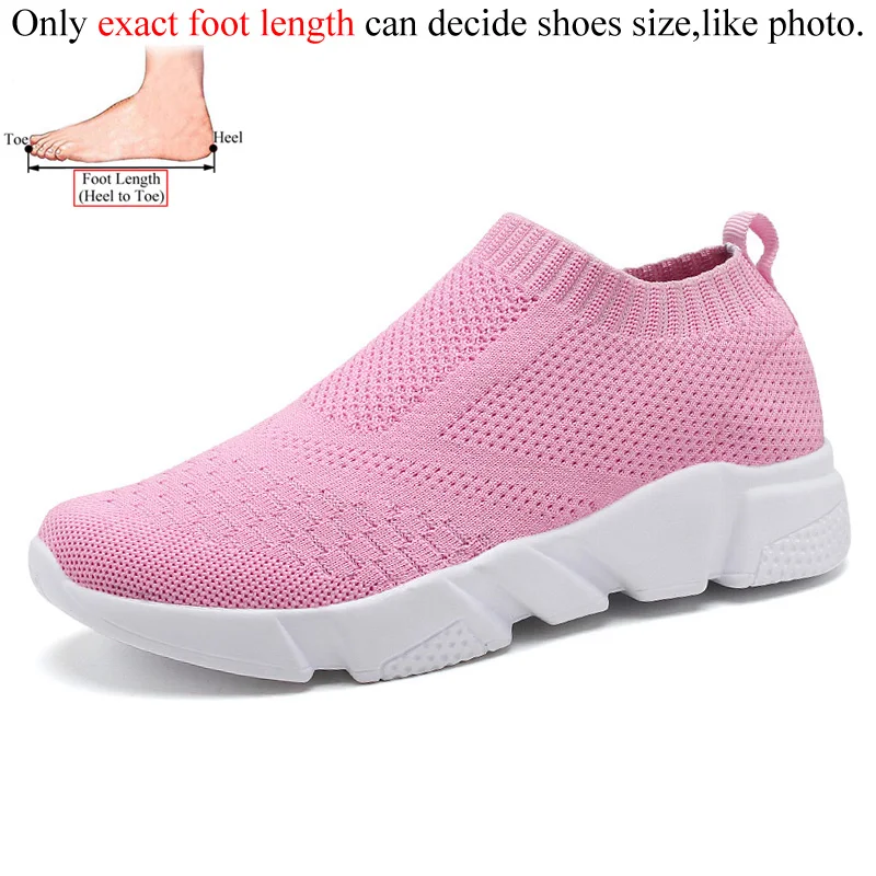 Ультралегкие Модные мужские и женские носки кроссовки вязаный однотонный унисекс Беговая дышащая Спортивная обувь дизайн с полой подошвой - Цвет: Pink