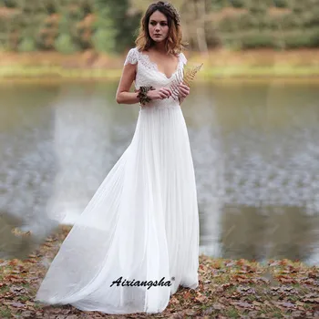 

New Romantic Elegant Wedding Dress Sleeveless Appliques Gown Illusion Tulle Robe de mariée Custom Made A-Line Lace Dress