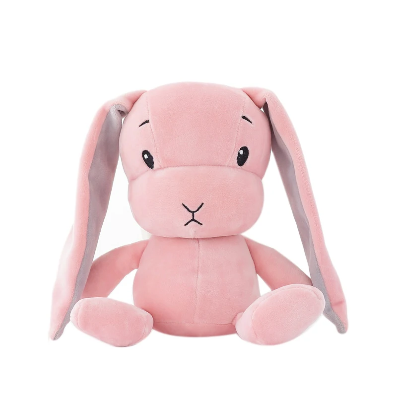 Pink Плюшевая игрушка, милый кролик, милый счастливый кролик, кукла кролика, супер мягкая хлопковая игрушка, кукла кролика, Детская кукла, игрушка для сна, подарок - Цвет: Pink