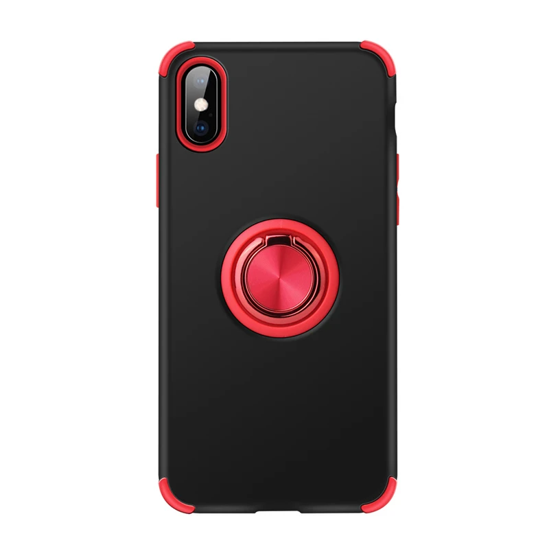 2019 Case for iPhone X XR Funda Xs Max New Arrival Original Soft TPU PC Back Full Cover Metal Ring Bracket Holder ShockProof Hot |