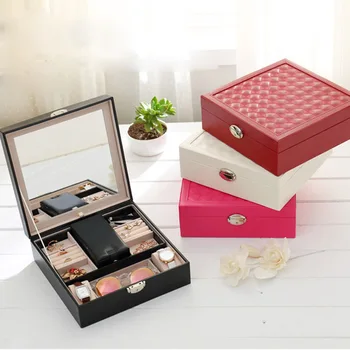 

Multi-functional Ring Cases Packaging Gift Box Jewelry Display Stand Casket Decorations Jewelry Box New S7