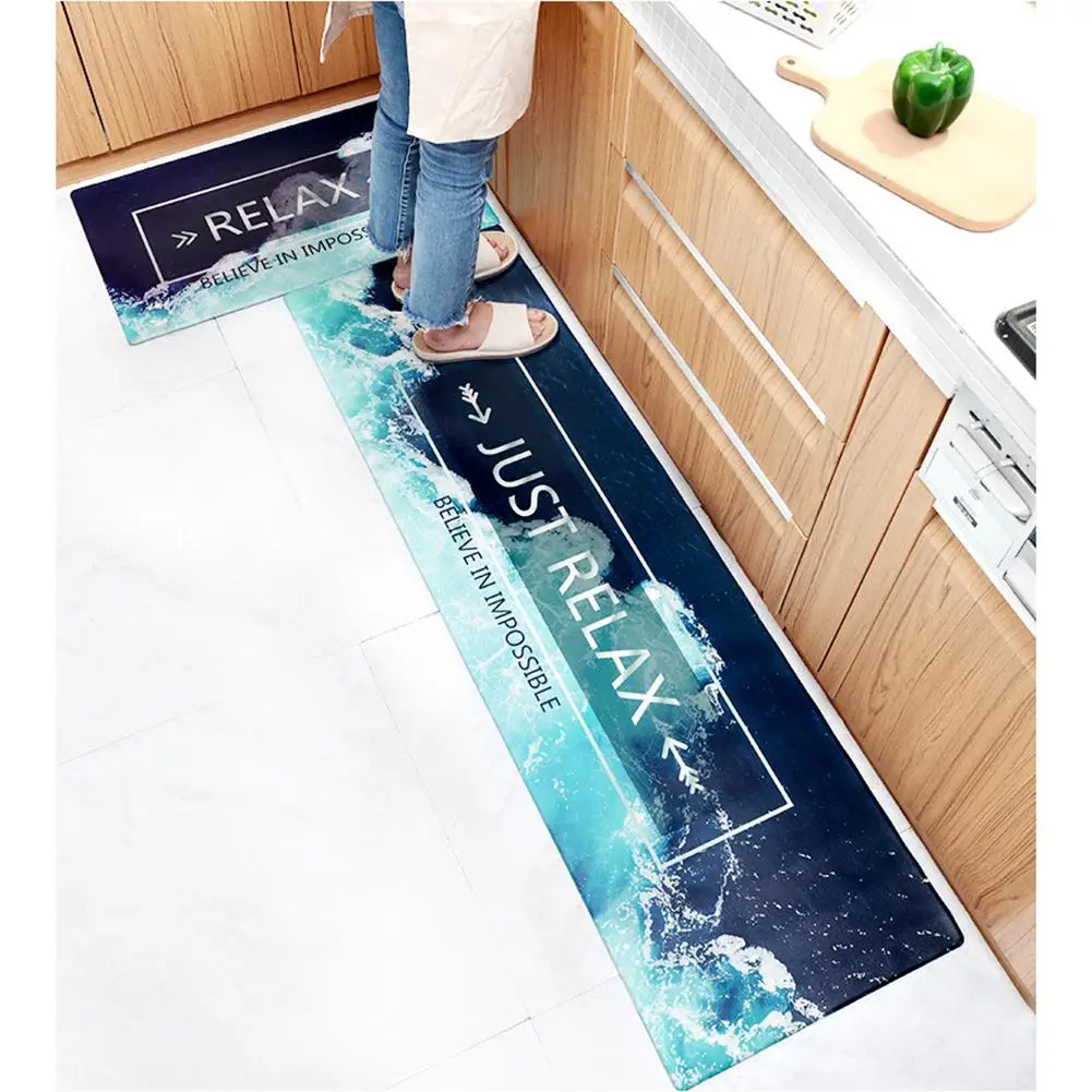 

TPFOCUS Rectangle Non-slip Oil Proof Waterproof PU Floor Mat Long Kitchen Mat Bath Carpet Floor Mat Super Absorbent Doormat