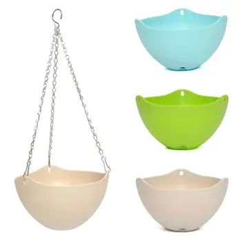 

Plastic Plant Planter Hanging Pot Chain Basket Decor Indoor/outdoor Decoration