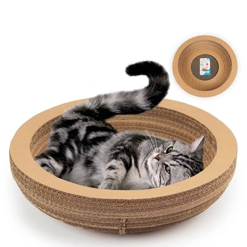 

Thickened Bowl-shaped Corrugated Cat Scratching Board Lounger Cat House Dog Bed Puppy Kennel Pet Mat Creative Cat Supplies