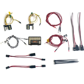 

1/10 RC Car Front and Rear Led Light System Set for TRX4 Crawler Car for Ford Bronco Ranger LED Remote Control Car Modification