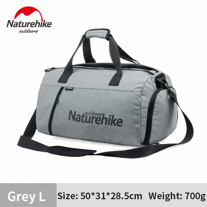 Naturehike сухая-влажная разделительная спортивная сумка для хранения в спортзале унисекс сумка через плечо мульти-карман фитнес водонепроницаемая сумка для хранения - Цвет: Grey L