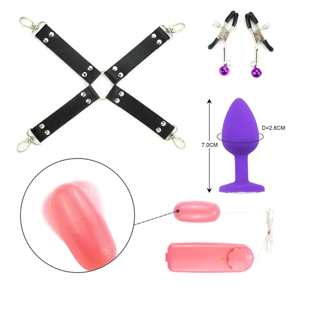 iKenmu Sexy Toy Adult Bondage Bed Punishment Leather Suit Alternative 13 Pieces Sm Set Adult Sexy Suit Plush Alternative Bundled