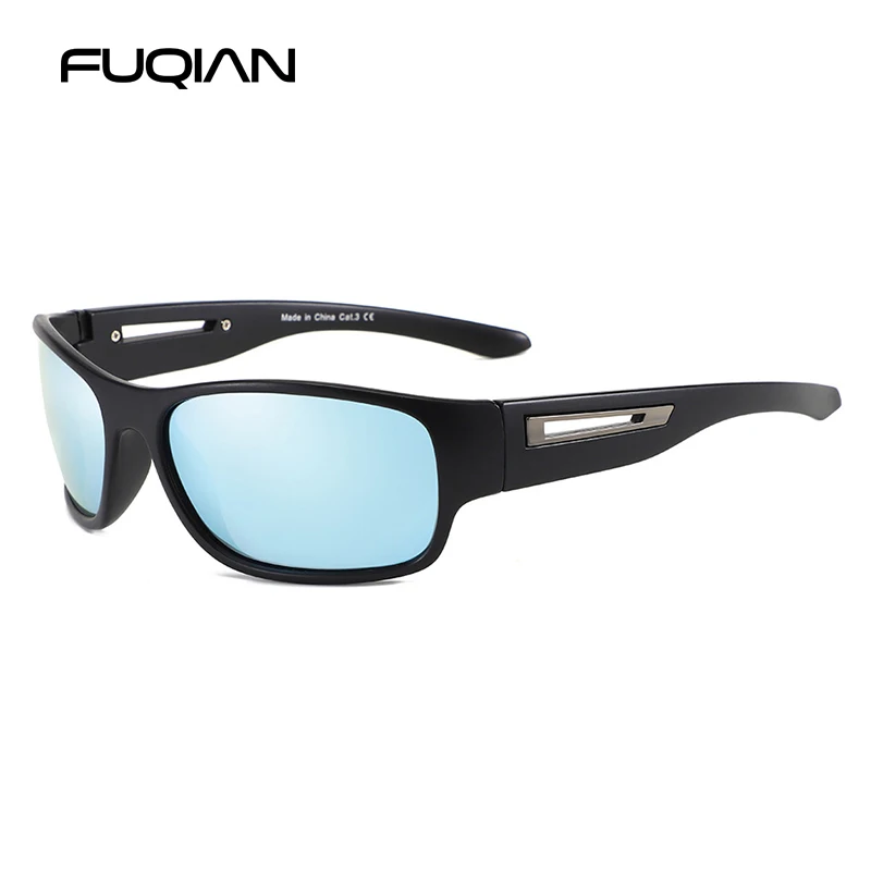 FUQIAN бренд спортивные солнцезащитные очки Мужские поляризационные модные уличные женские солнцезащитные очки спортивные очки UV400
