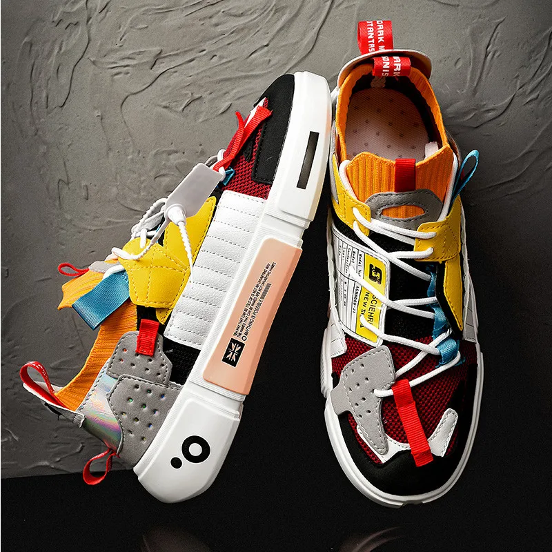 Fashion Colorful Designer Sneakers Men Shoes Casual Big-Size 46 Comfort  Platform Trainers Men Socks Sneakers Vulcanized Shoes - AliExpress