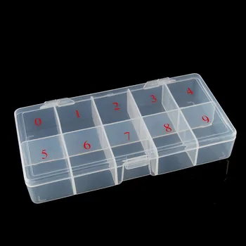 

1PC Clear Plastic Empty Storage Box Nail Art Rhinestone Tools Jewelry Beads Display Storage Box Case Organizer Holder
