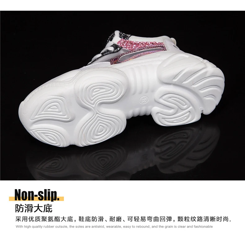 Дышащие кроссовки на шнуровке для женщин, Chaussures, спортивные резиновые кроссовки, увеличивающие рост, средние(B, M), массажные кроссовки