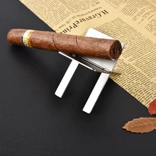 Пепельница из нержавеющей стали Cohiba, держатель для сигар, высокое качество, стойка, практичные гаджеты, серебряная Складная подставка для сигар, поднос