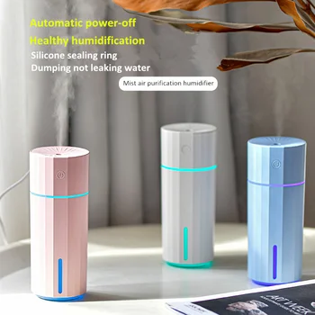 

USB Air Humidifier Colorful Night Light Portable Cool Mist Ultrasonic Diffuser Home Car Essential Aroma Diffuses Humidifiers